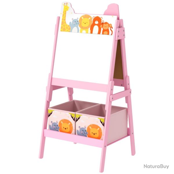 Chevalet enfant double face tableau noir et blanc 53.5 x 49 x 113 cm 2 bo�tes montage n�cessaire mo