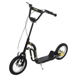 Trottinette enfant tout terrain 120 x 58 x 95 cm grandes roues pneumatiques hauteur r&eacute;glable design