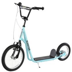 Trottinette pour enfants et grands 135 x 58 x 94 cm pneus gonflables guidon r&eacute;glable moderne tendan