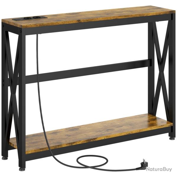 Console d'entr�e 100 x 24 x 75 cm prises et usb int�gr�s 2 niveaux industrielle compacte en panneau