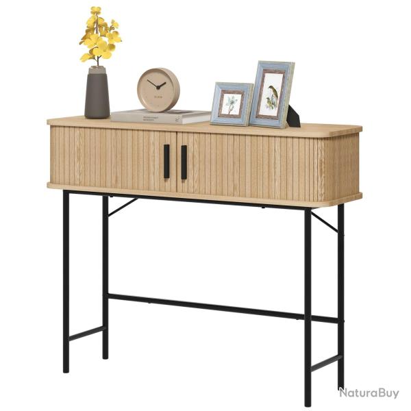 Console d'entr�e 100 x 30 x 80 cm pour couloir portes coulissantes grande capacit� de rangement mod