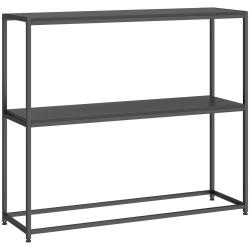 Console d'entr&eacute;e 100 x 30 x 87 cm grand plateau grande &eacute;tag&egrave;re rangement fonctionnel moderne minima