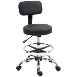 Tabouret de bureau 52 x 52 x 78-92 cm hauteur r&eacute;glable repose-pieds r&eacute;glable moderne contemporain e