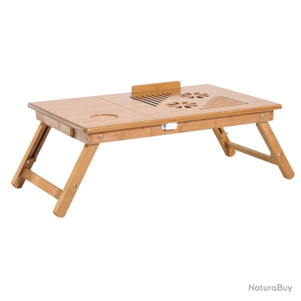 Table de lit pour ordinateur 55 x 35 x 22-32.5 cm inclinable r�glable hauteur tiroir scandinave �pu