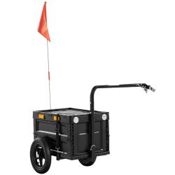Remorque v&eacute;lo cargo pliable transport 145 x 51,5 x 72 cm gain de place s&eacute;curit&eacute; pliage compact urba