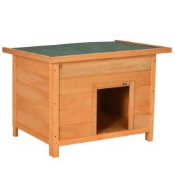 Niche pour chien sur pied 85 x 58 x 58 cm toit ouvrant imperm&eacute;able sur&eacute;lev&eacute;e isolation thermique ru