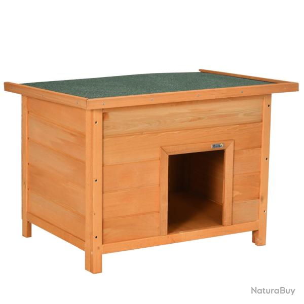 Niche pour chien sur pied 85 x 58 x 58 cm toit ouvrant imperm�able sur�lev�e isolation thermique ru