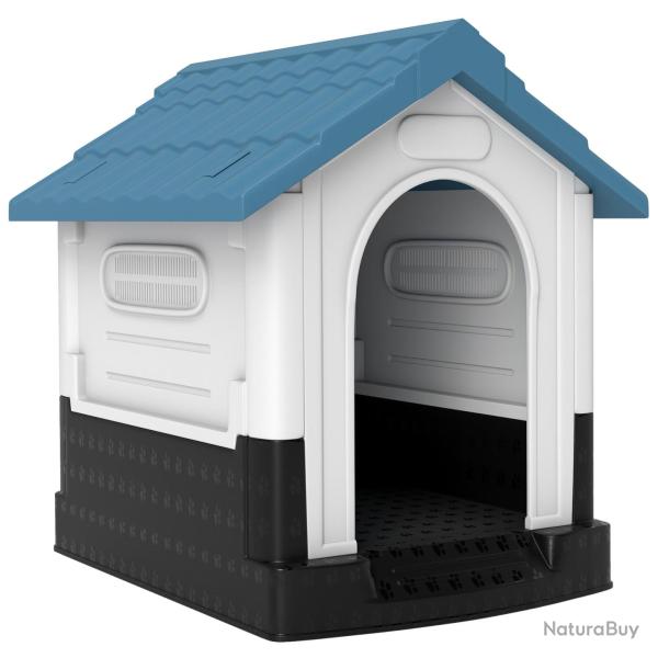 Niche pour petits et moyens chiens forme maison 64.5 x 57 x 66 cm r�sistante intemp�ries ventil�e r
