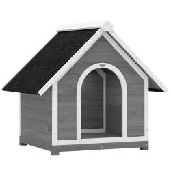 Niche pour chien d'ext&eacute;rieur 101 x 83.5 x 85 cm nettoyage facile base sur&eacute;lev&eacute;e contemporain ambian