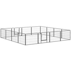 Enclos pour chien modulable int&eacute;rieur ext&eacute;rieur 80 x 60 x 1,5 cm s&eacute;curis&eacute; pliable id&eacute;al chiots scan