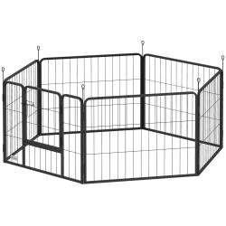 Parc pour chien enclos modulable 160 x 80 x 60 cm pliable s&eacute;curis&eacute; porte ext&eacute;rieur moderne minimali