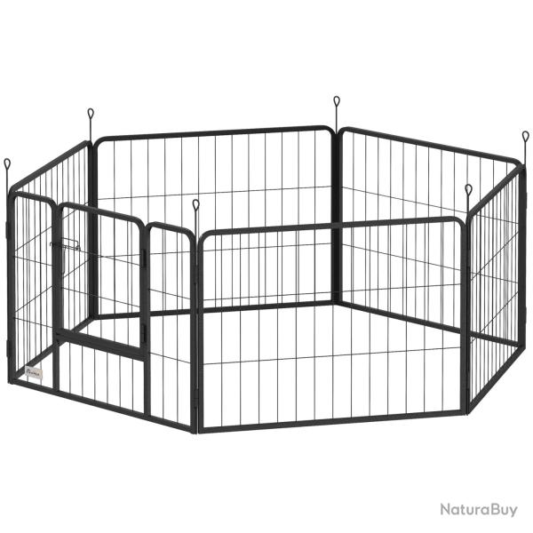 Parc pour chien enclos modulable 160 x 80 x 60 cm pliable s�curis� porte ext�rieur moderne minimali