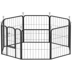 Parc pour chien modulable pliable 112 x 112 x 60 cm s&eacute;curit&eacute; montage facile int&eacute;rieur ext&eacute;rieur con