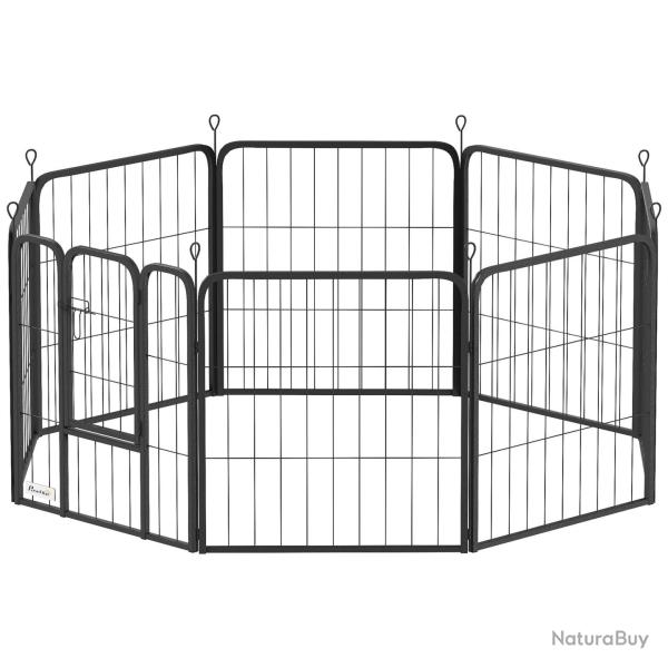 Parc pour chien modulable pliable 112 x 112 x 60 cm s�curit� montage facile int�rieur ext�rieur con