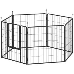 Parc pour chien modulable pliable 160 x 80 x 80 cm avec porte pour chiots et petits chiens style mo