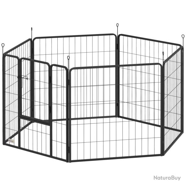 Parc pour chien modulable pliable 160 x 80 x 80 cm avec porte pour chiots et petits chiens style mo