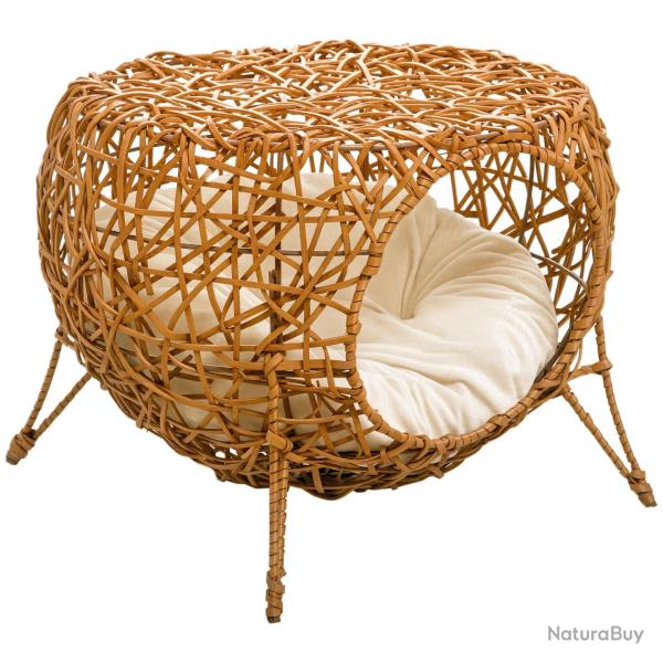 Niche pour chat boule 40 x 32 cm coussin lavable �pais 8 cm confort int�rieur ext�rieur scandinave
