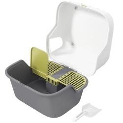 Maison de toilette pour chat semi-ferm&eacute;e 50 x 50 x 39 cm intimit&eacute; anti-fuite nettoyage facile desig