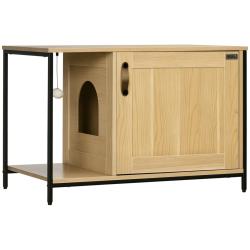 Maison de toilette pour chat entr&eacute;e lat&eacute;rale 80 x 48 x 55 cm grand cocon jouet suspendu industriel