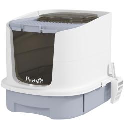 Maison de toilette ferm&eacute;e pour chat 40.5 x 52.5 x 42.5 cm r&eacute;duction des odeurs nettoyage facile mod