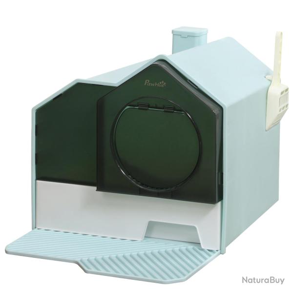 Maison de toilette pour chat 47 x 45 x 42 cm plateau coulissant pelle incluse filtre anti odeur mod