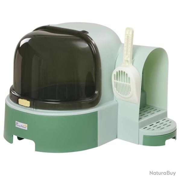Maison de toilette ferm�e capsule pour chat 52 x 60 x 42 cm nettoyage facile pelle incluse moderne