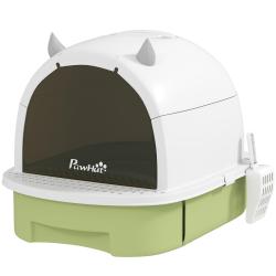 Maison de toilette pour chat 40,5 x 52 x 39 cm filtre charbon actif nettoyage facile tiroir moderne