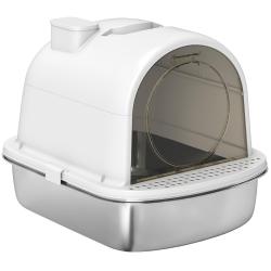 Maison de toilette pour chat 52.4 x 41.3 x 39.9 cm anti-odeur nettoyage facile design moderne en ac
