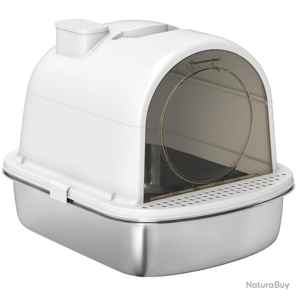 Maison de toilette pour chat 52.4 x 41.3 x 39.9 cm anti-odeur nettoyage facile design moderne en ac