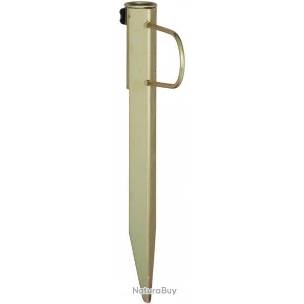 Broche � gazon pour parasol jardin 43 x 20 x 5 cm avec vis stable en acier galvanis� brun 13_0018062