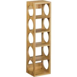 &Eacute;tag&egrave;re &agrave; vin verticale 53 x 14 x 12 cm pour 5 bouteilles style naturel d&eacute;coratif en bambou naturel