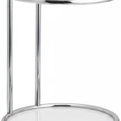 Table d'appoint ronde d&eacute;corative salon 53 x 44,5 cm surface pratique &eacute;l&eacute;gance &eacute;pur&eacute;e en verre trans