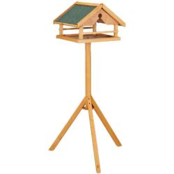 Mangeoire &agrave; oiseaux sur pieds jardin 120 x 62 x 55 cm avec fixation suppl&eacute;mentaire design naturel e