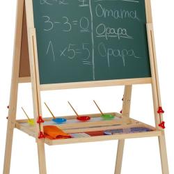 Tableau droit pour enfants avec rouleau de papier 160 x 65 x 69 cm jeu &eacute;ducatif cr&eacute;atif ambiance na