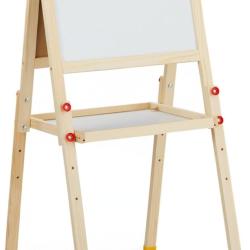 Tableau droit pour enfant r&eacute;glable hauteur 77 x 39 x 44,5 cm cr&eacute;atif avec surface double et design