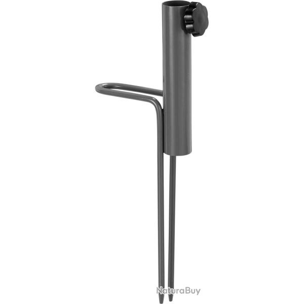 Douille de sol pour parasol jardin l�ger facile � installer 32 x 13 x 3 cm en acier gris 13_0018184