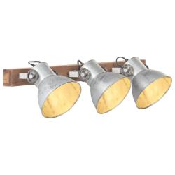 Lampe murale industrielle avec 3 abat-jour 65 x 25 cm ambiance cosy finition mate en fer argent&eacute; 02