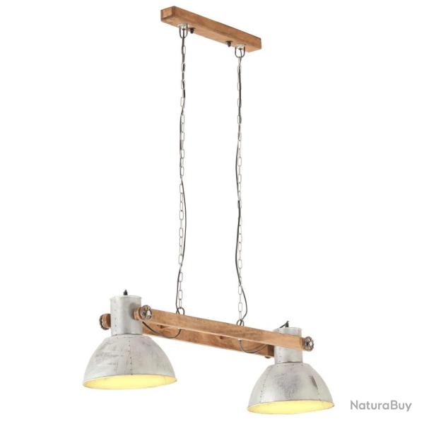 Lampe suspendue industrielle vintage salon 109 x 29 x 28 cm ambiance cosy en fer argent� 02_0046660
