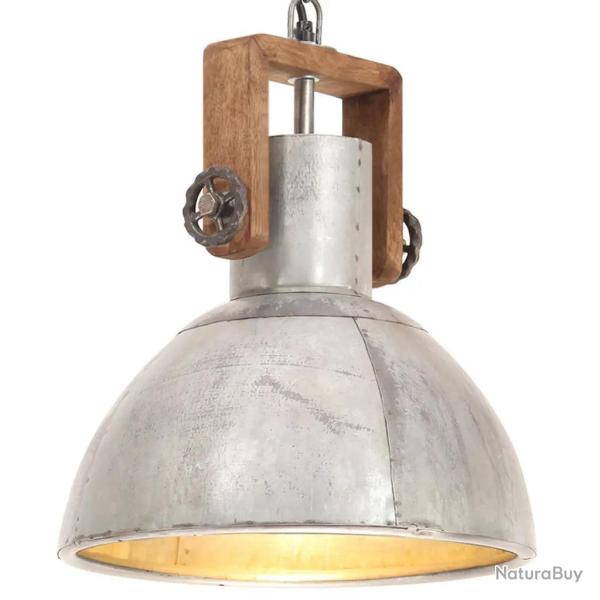 Lampe suspendue industrielle salon bureau 101 x 30 x 30 cm ambiance cosy finition mate en fer argen