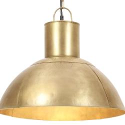Lampe suspendue style industriel diam&egrave;tre 48 cm ambiance cosy hauteur 142 cm en fer laiton 02_00466