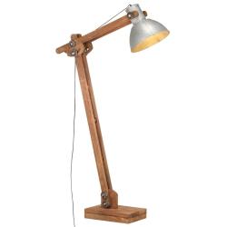 Lampadaire argent&eacute; design industriel ajustable salon chambre 33 x 30 x 120 cm en bois de manguier 0