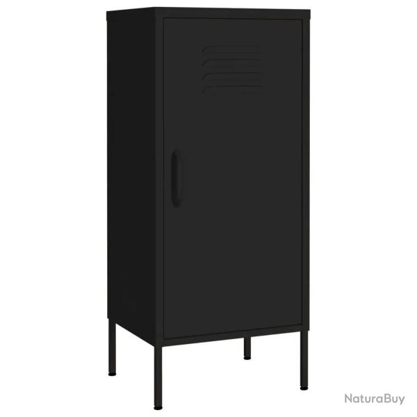 Armoire de rangement noire avec 2 �tag�res r�glables 42,5 x 35 x 101,5 cm style industriel en acier