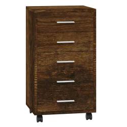 Armoire &agrave; tiroirs moderne et pratique 33 x 38 x 63 cm avec roulettes style contemporain en bois d'i