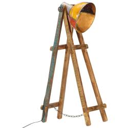 Lampadaire industriel r&eacute;glable vintage 25 x 53 x 120 cm en bois de manguier massif multicolore 02_0