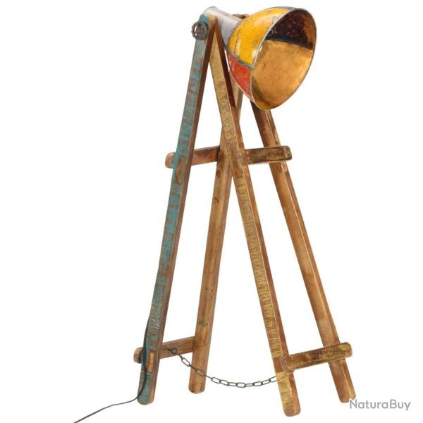 Lampadaire industriel r�glable vintage 25 x 53 x 120 cm en bois de manguier massif multicolore 02_0