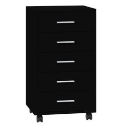 Armoire &agrave; tiroirs sur roulettes bureau rangement 33 x 38 x 63 cm flexible moderne en bois d'ing&eacute;nie