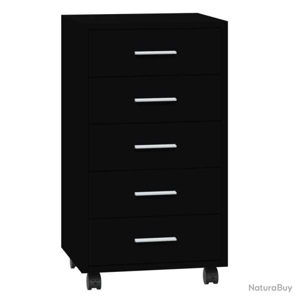 Armoire � tiroirs sur roulettes bureau rangement 33 x 38 x 63 cm flexible moderne en bois d'ing�nie