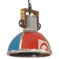 Lampe suspendue industrielle 30 x 36 cm style rustique ambiance cosy r&eacute;glable en bois massif de r&eacute;c