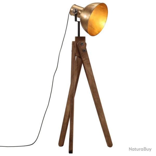 Lampadaire industriel r�glable style vintage salon 45 x 45 x 120 cm en fer laiton antique 02_0047529