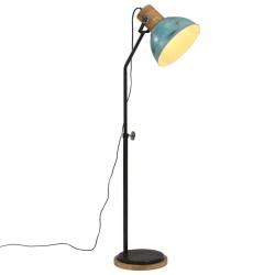Lampadaire r&eacute;glable style industriel salon bureau 30 x 30 x 100-150 cm en bois de manguier bleu d&eacute;l